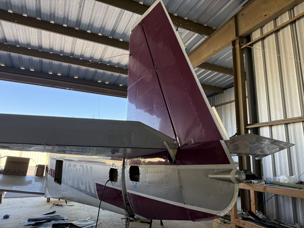Tail section and rudder — 1968 Mooney M20